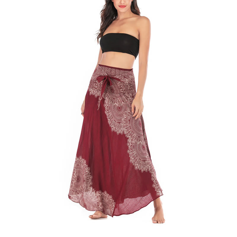 Buddha Stones Dos Estilos Vestir Boho Mandala Flor Falda Vestido Playa - image 26