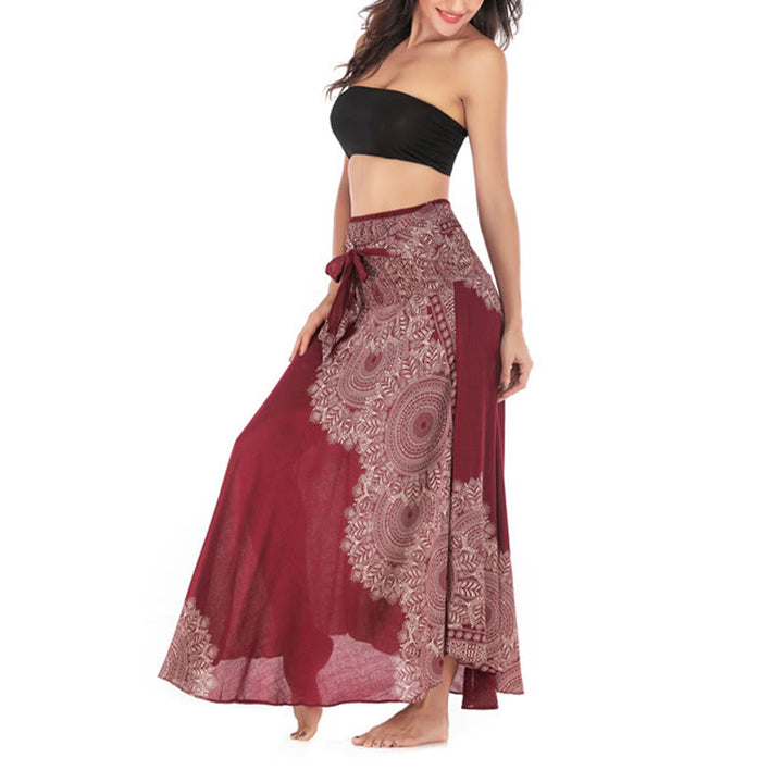 Buddha Stones Dos Estilos Vestir Boho Mandala Flor Falda Vestido Playa - image 24