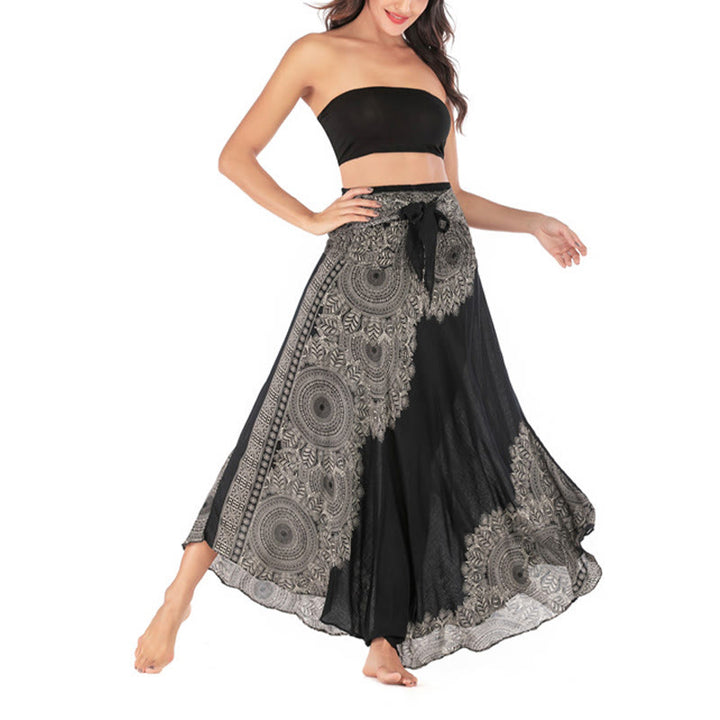 Buddha Stones Dos Estilos Vestir Boho Mandala Flor Falda Vestido Playa - image 15