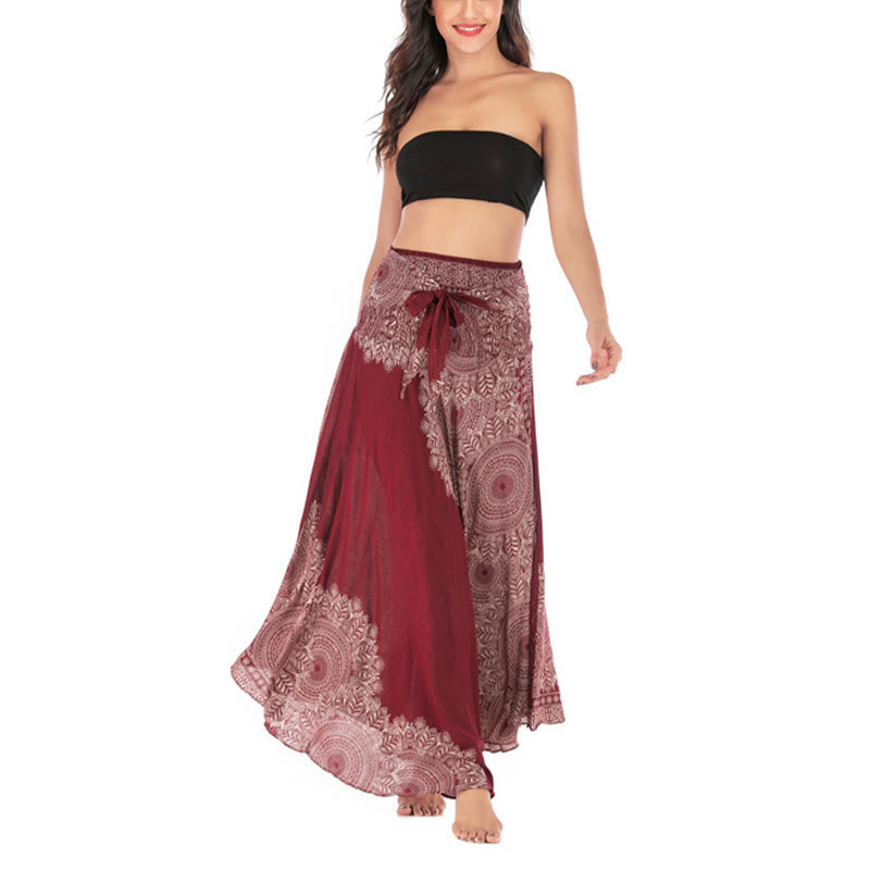 Buddha Stones Dos Estilos Vestir Boho Mandala Flor Falda Vestido Playa - image 22