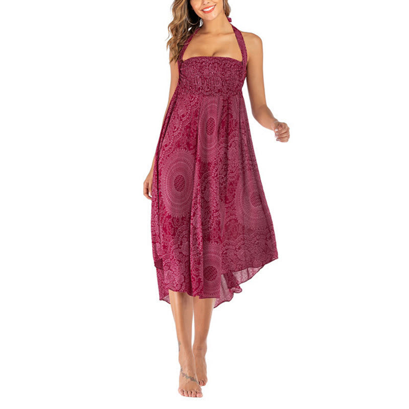 	 Buddha Stones Dos Estilos Usar Boho Rosa de los Vientos Falda Vestido - image 28