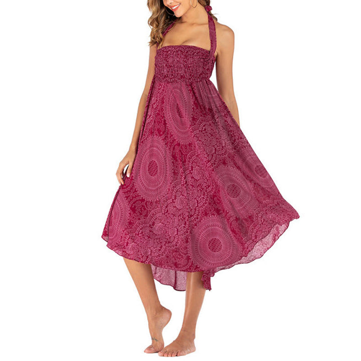 	 Buddha Stones Dos Estilos Usar Boho Rosa de los Vientos Falda Vestido - image 24