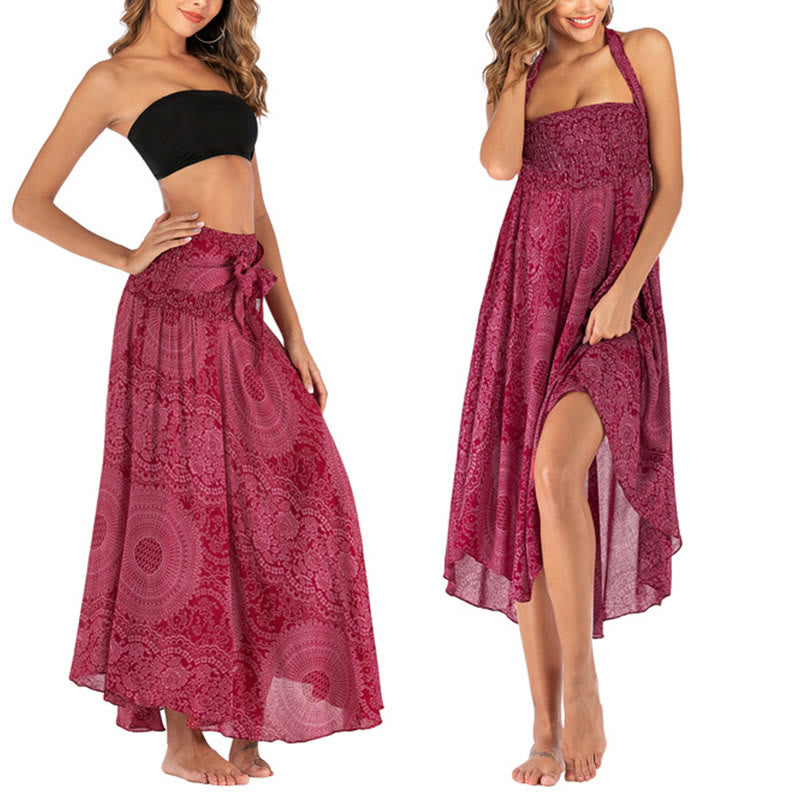 	 Buddha Stones Dos Estilos Usar Boho Rosa de los Vientos Falda Vestido - image 22