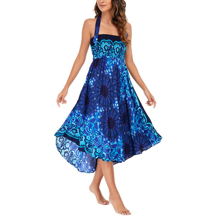 	 Buddha Stones Dos Estilos Vestido Con Mandala Flor Bohemia Gota De Agua Falda Con Cordones - image 30