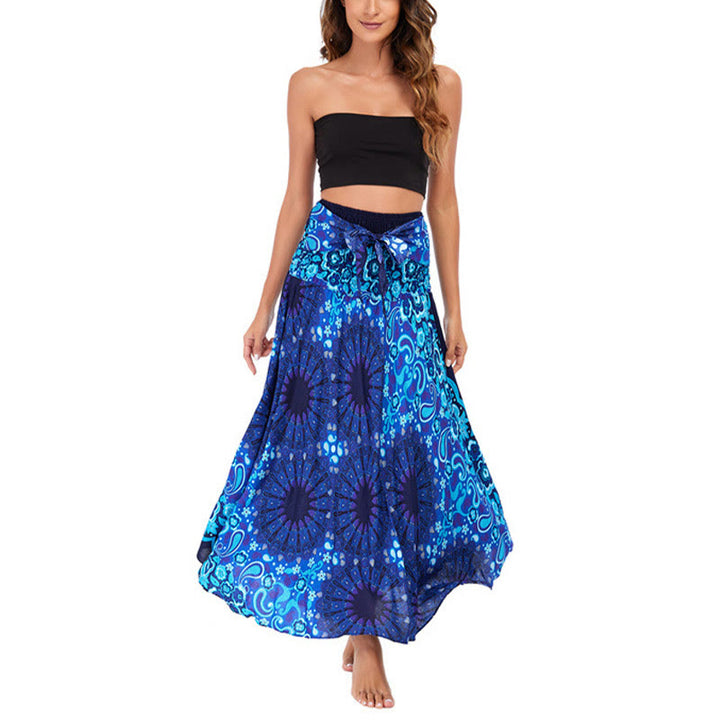 	 Buddha Stones Dos Estilos Vestido Con Mandala Flor Bohemia Gota De Agua Falda Con Cordones - image 29