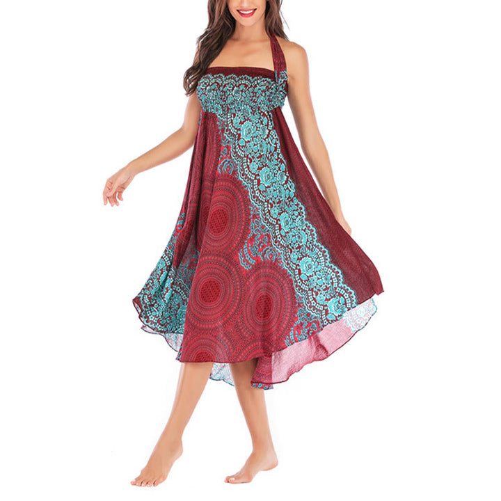 Buddha Stones Dos Estilos Usar Vestido de Encaje con Rosa de los Vientos Bohemia - image 38