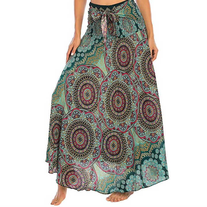 	 Vestido de encaje estilo bohemio con mandala flor y dos estilos de piedras de Buda - image 1