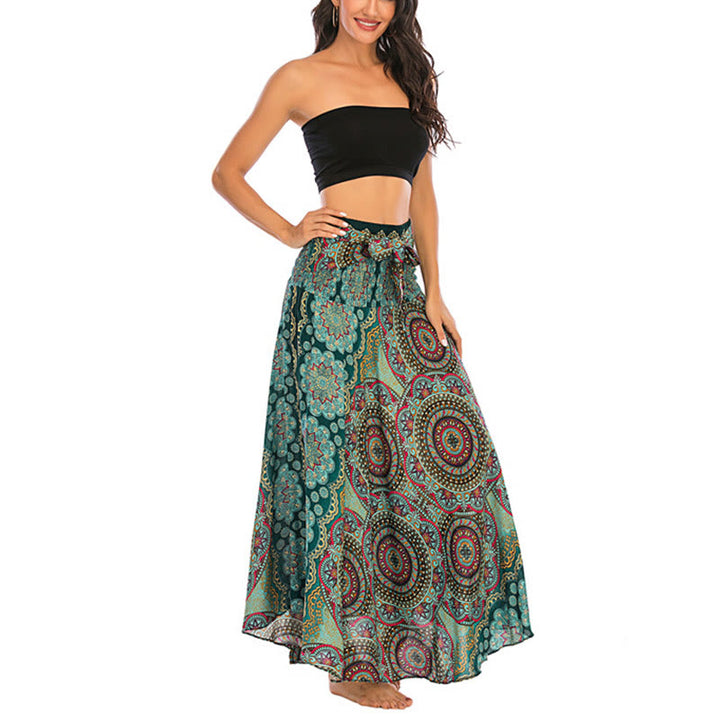 	 Vestido de encaje estilo bohemio con mandala flor y dos estilos de piedras de Buda - image 4