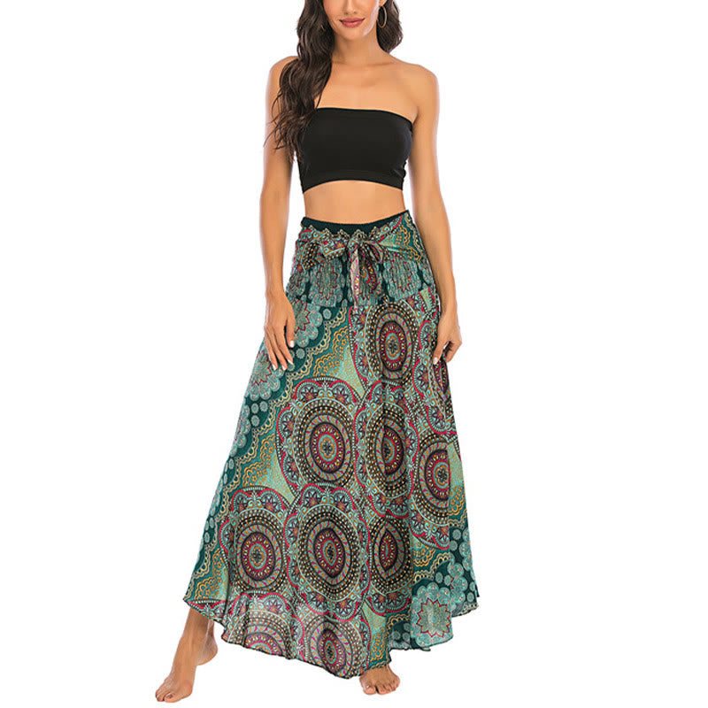 	 Vestido de encaje estilo bohemio con mandala flor y dos estilos de piedras de Buda - image 2