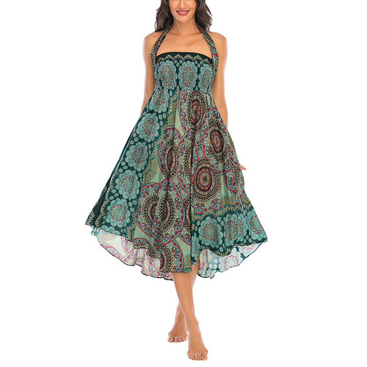 	 Vestido de encaje estilo bohemio con mandala flor y dos estilos de piedras de Buda - image 7