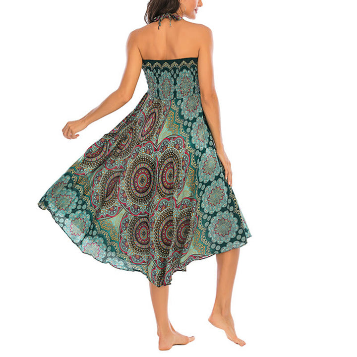 	 Vestido de encaje estilo bohemio con mandala flor y dos estilos de piedras de Buda - image 8