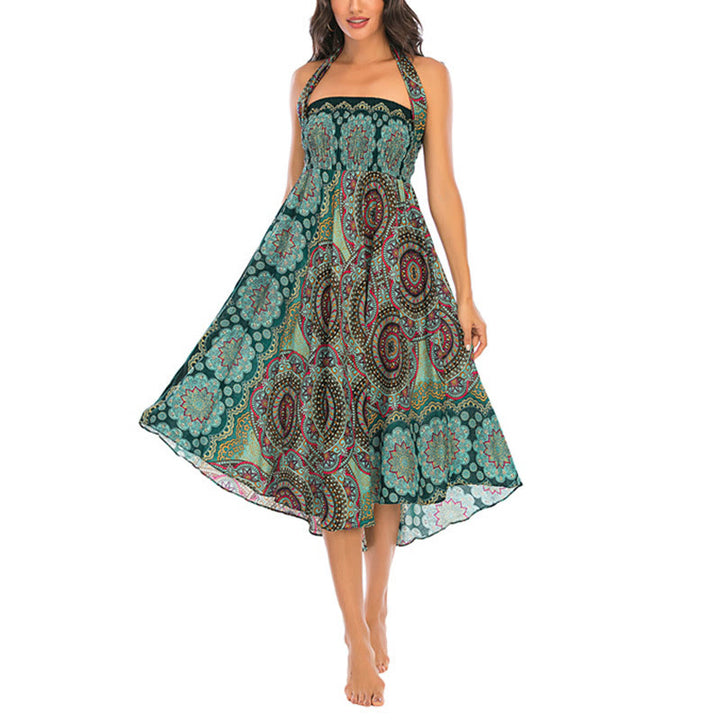 	 Vestido de encaje estilo bohemio con mandala flor y dos estilos de piedras de Buda - image 9