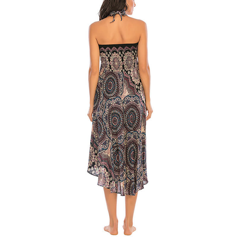 	 Vestido de encaje estilo bohemio con mandala flor y dos estilos de piedras de Buda - image 17