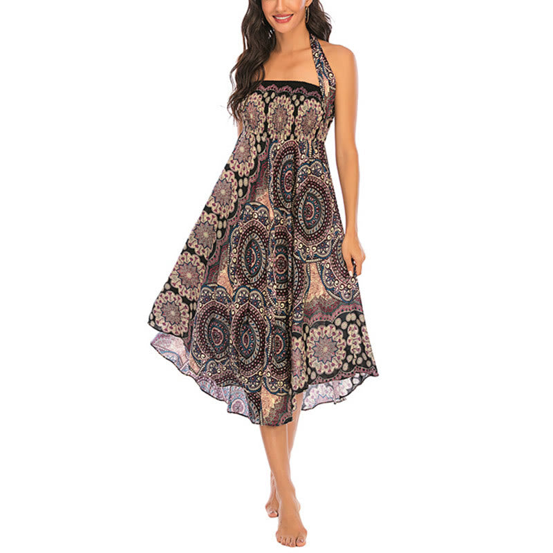 	 Vestido de encaje estilo bohemio con mandala flor y dos estilos de piedras de Buda - image 16