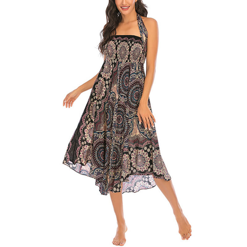 	 Vestido de encaje estilo bohemio con mandala flor y dos estilos de piedras de Buda - image 12