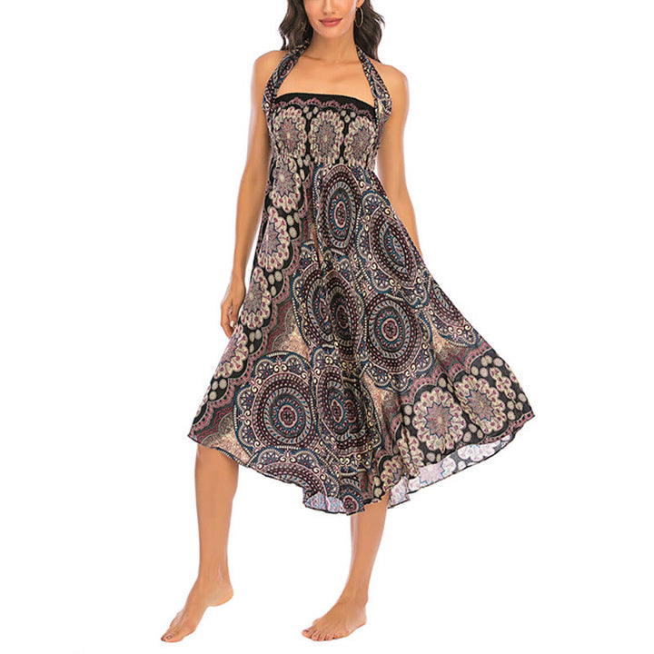 	 Vestido de encaje estilo bohemio con mandala flor y dos estilos de piedras de Buda - image 19