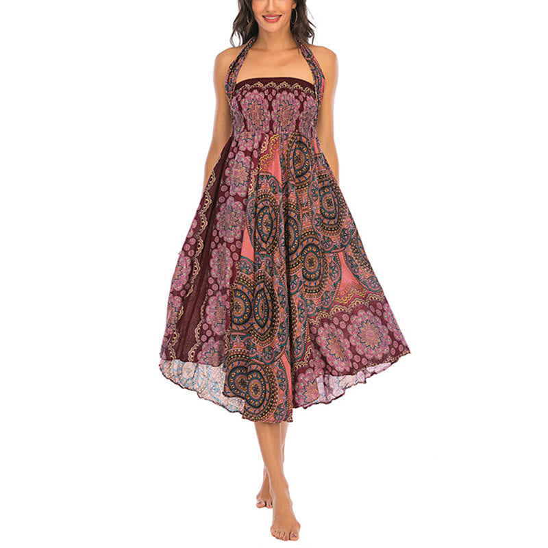 	 Vestido de encaje estilo bohemio con mandala flor y dos estilos de piedras de Buda - image 22