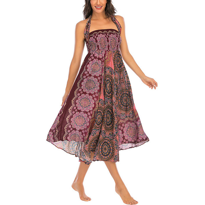 	 Vestido de encaje estilo bohemio con mandala flor y dos estilos de piedras de Buda - image 26