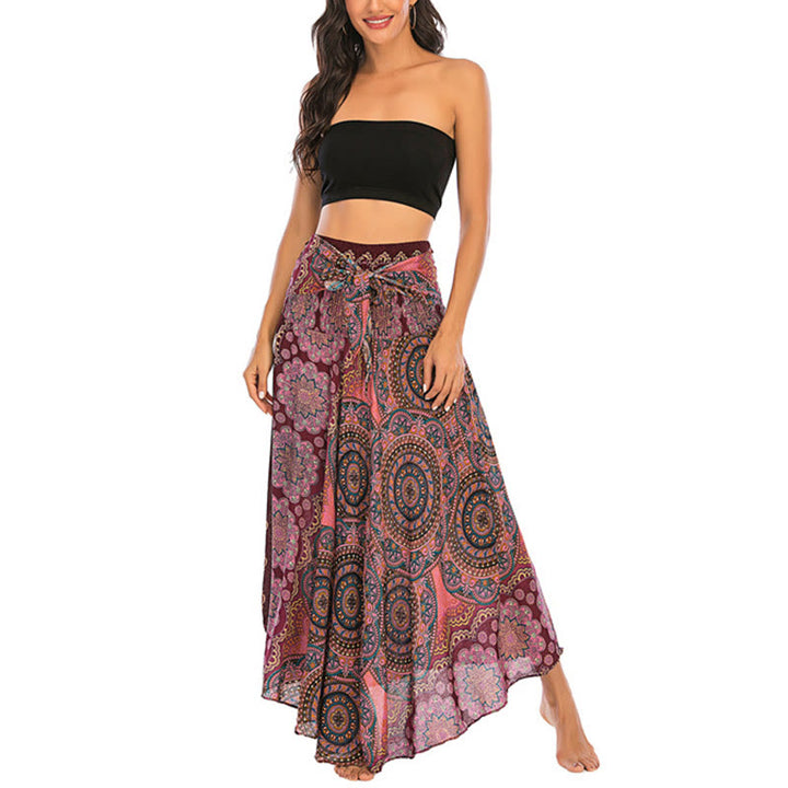	 Vestido de encaje estilo bohemio con mandala flor y dos estilos de piedras de Buda - image 23