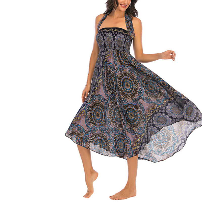 	 Vestido de encaje estilo bohemio con mandala flor y dos estilos de piedras de Buda - image 36