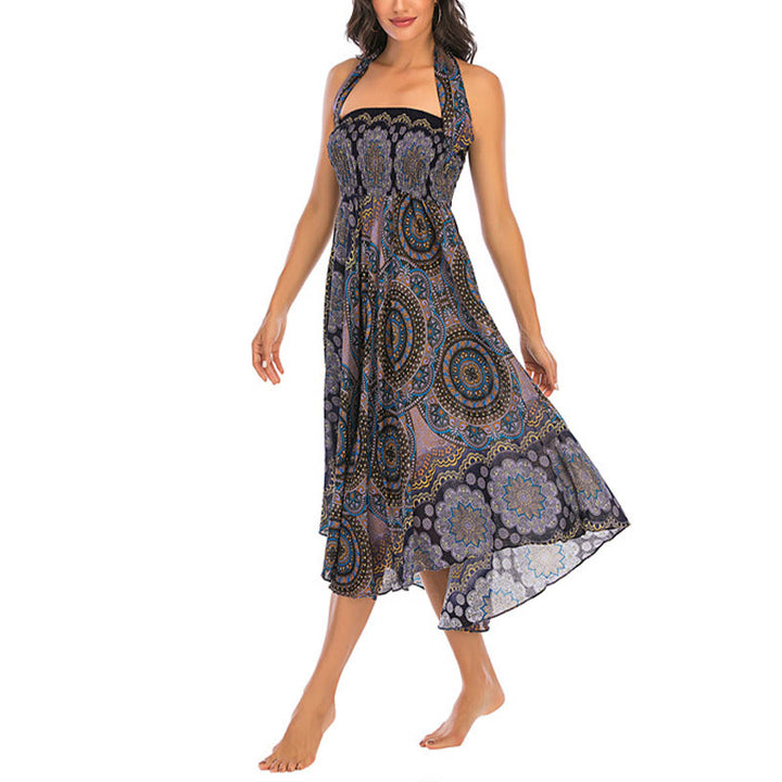 	 Vestido de encaje estilo bohemio con mandala flor y dos estilos de piedras de Buda - image 30
