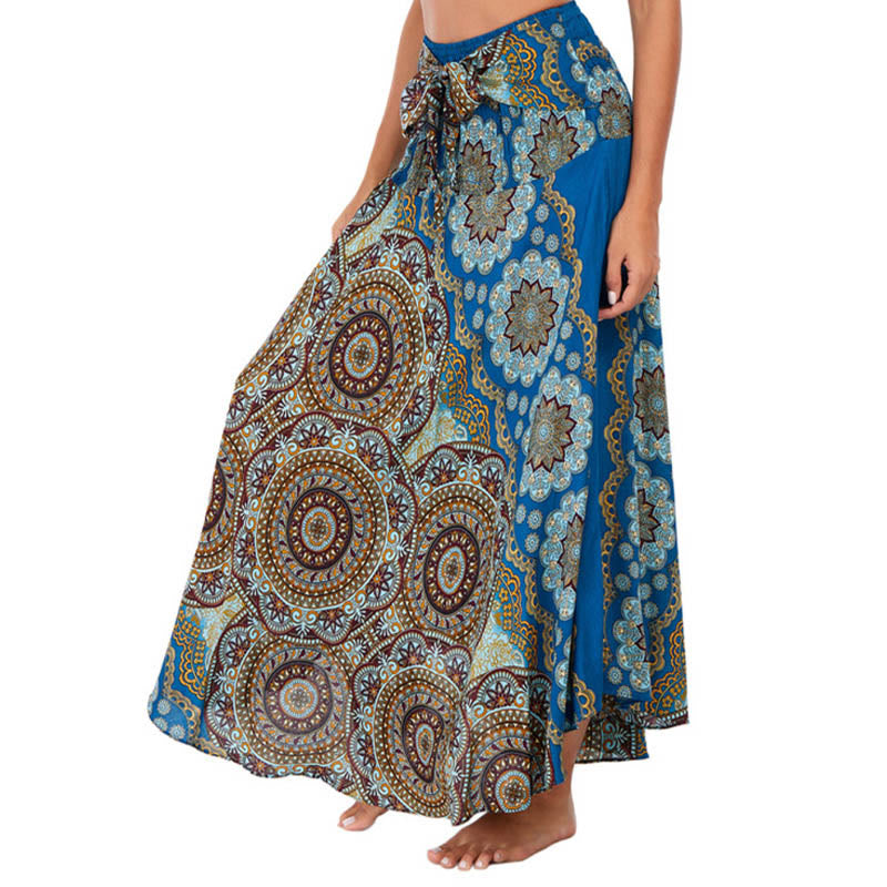 	 Vestido de encaje estilo bohemio con mandala flor y dos estilos de piedras de Buda - Azul acero - US4-12, UK/AU8-16, EU36-44 (F) - image 37
