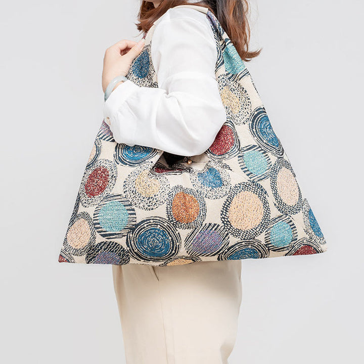 Buddha Piedras Geometría Tigre Flores Leopardo Rayas Estampado Bolsa de Hombro Triangular Bajo el Brazo