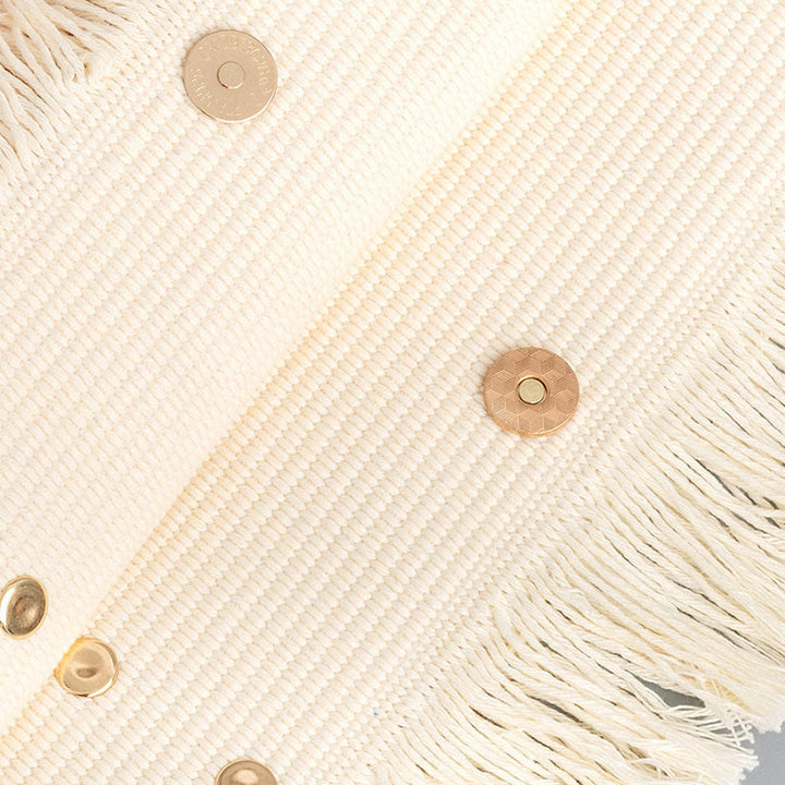 Bolso de Hombro de Lona con Borlas y Mandala Atrapasueños de Gran Capacidad con Piedras de Buda