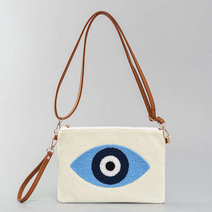 Buddha Stones Evil Eye Leaf Hamsa Lienzo Bandolera Bolsa de Hombro Bolsa