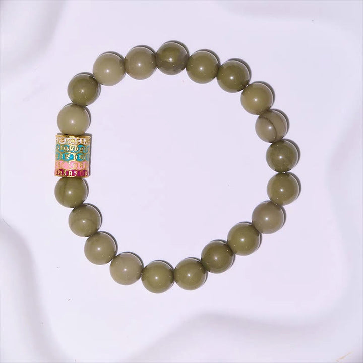 Pulsera de Ágata Natural Alashan con Piedras de Buda