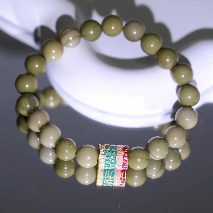 Pulsera de Ágata Natural Alashan con Piedras de Buda