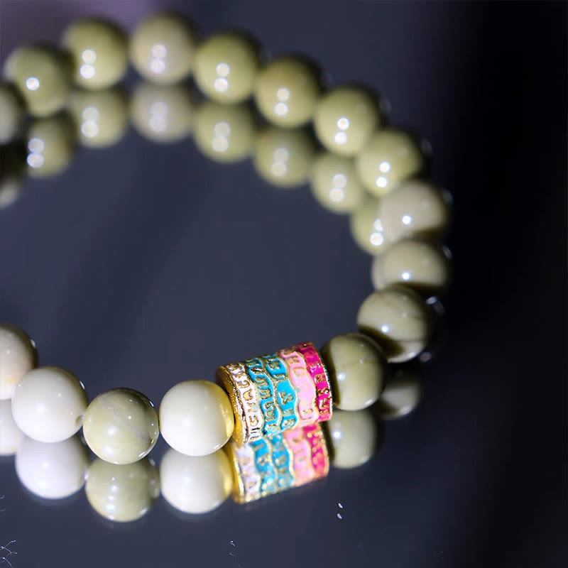 Pulsera de Ágata Natural Alashan con Piedras de Buda