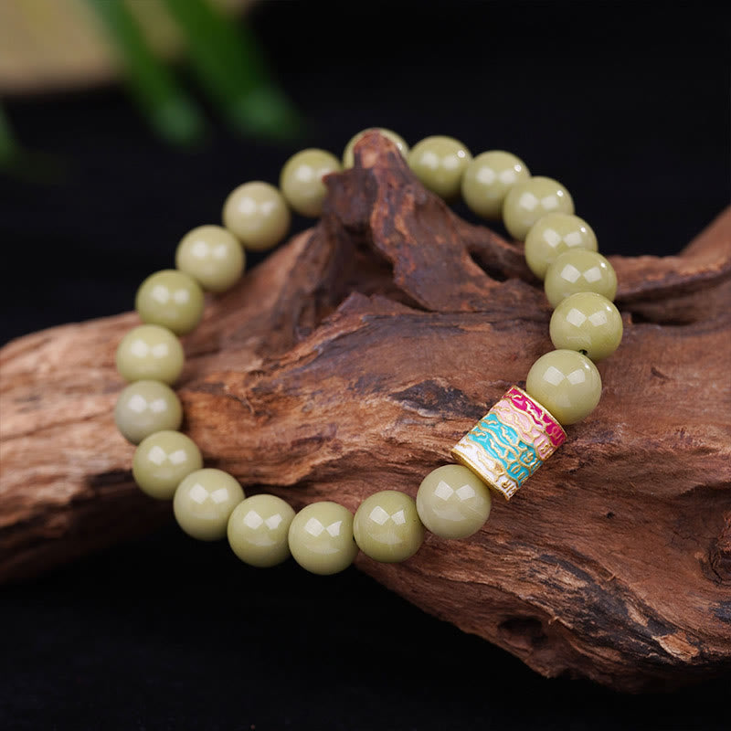 Pulsera de Ágata Natural Alashan con Piedras de Buda