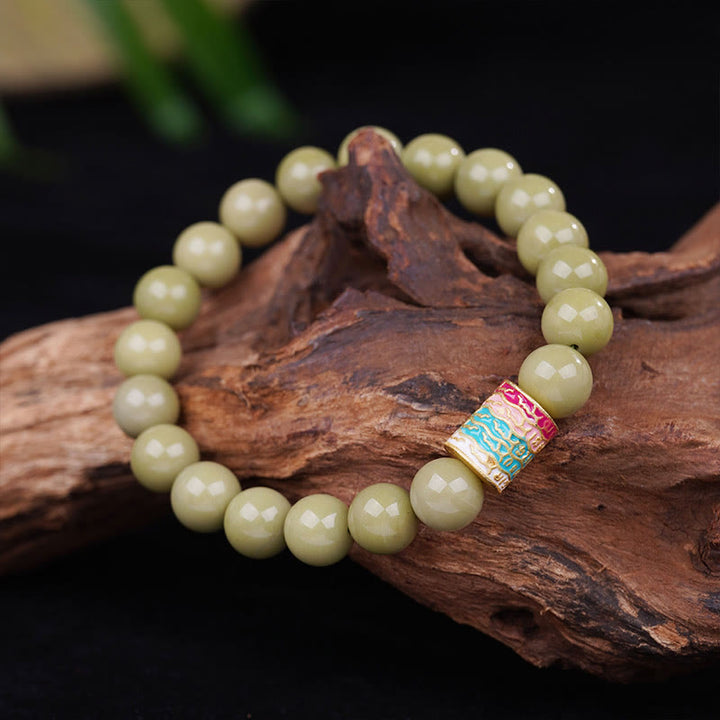 Pulsera de Ágata Natural Alashan con Piedras de Buda