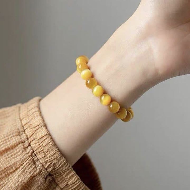 Pulsera de Protección de la Suerte con Cuentas de Ojo de Tigre y Piedras de Buda