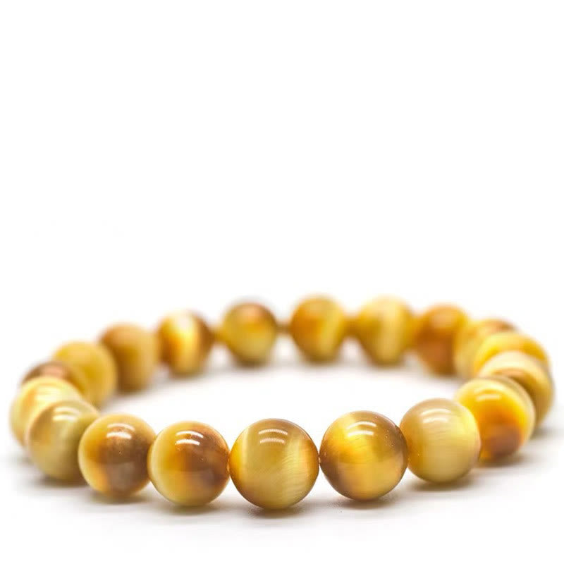 Pulsera de Protección de la Suerte con Cuentas de Ojo de Tigre y Piedras de Buda