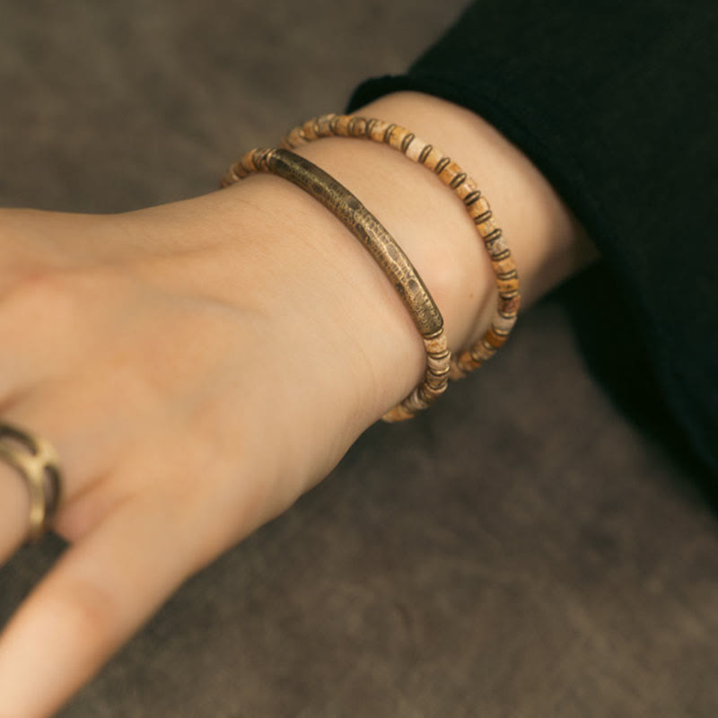 Buddha Stones Sodalite Picture Jasper Green Point Stone Harmony Wisdom Pulsera