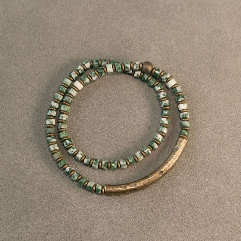 Buddha Stones Sodalite Picture Jasper Green Point Stone Harmony Wisdom Pulsera