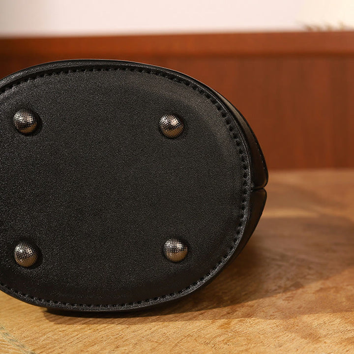 Bolso de mano vintage con estampado de piedras de Buda y bambú verde