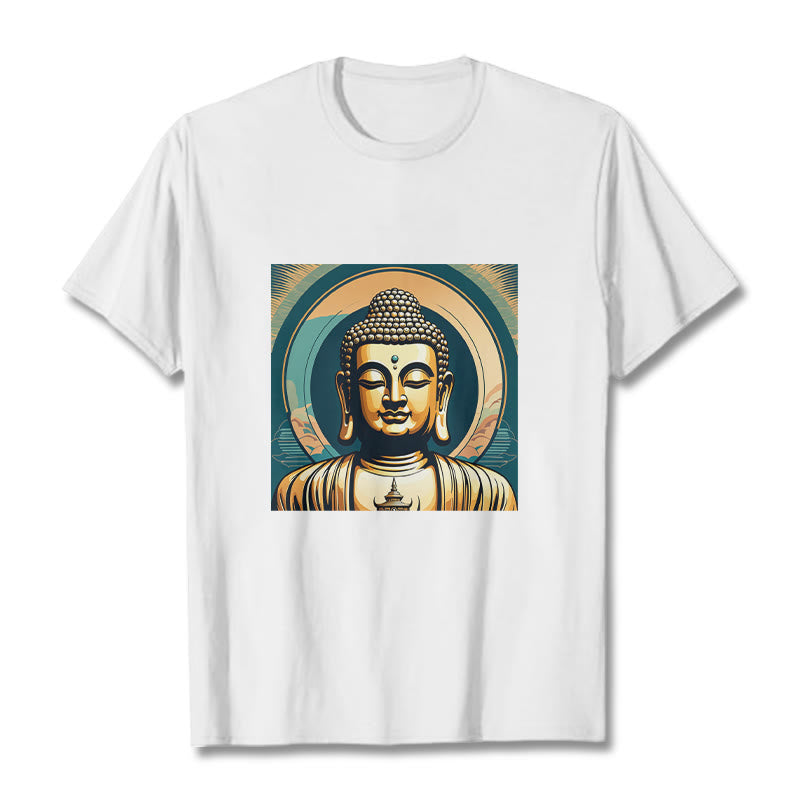 	Camisa de Buda Piedras Aura Buda Dorado - Blanco - 2XL - image 4