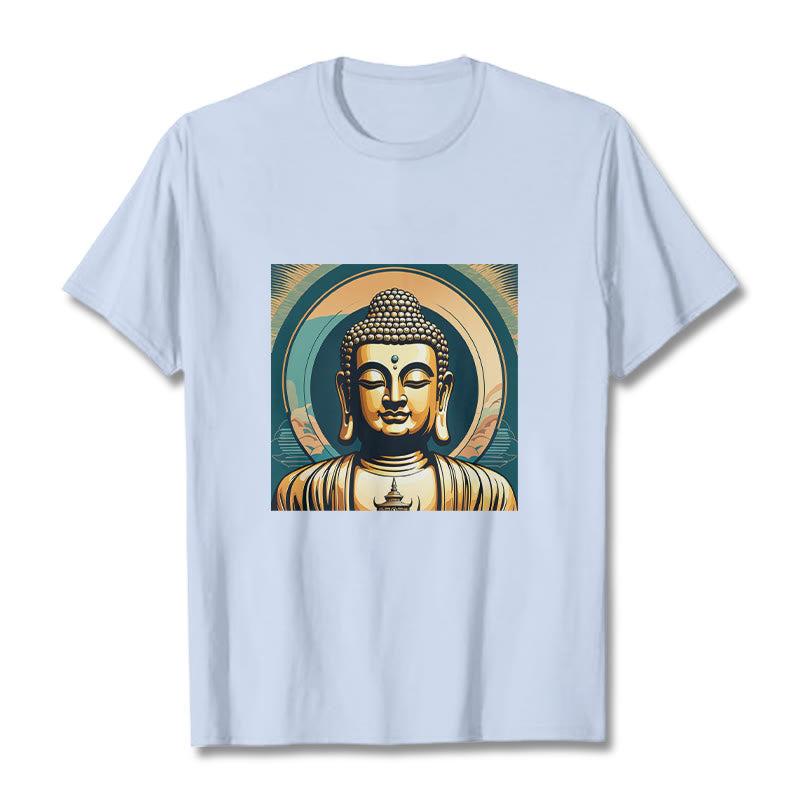 	Camisa de Buda Piedras Aura Buda Dorado - Cian claro - 2XL - image 17