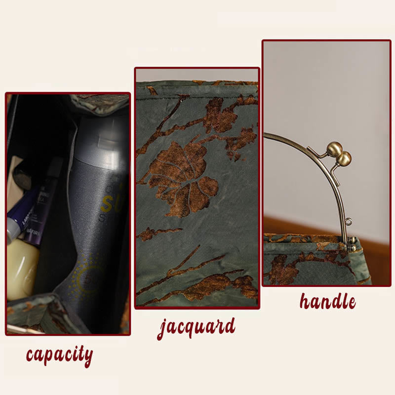 Bolso bandolera de terciopelo con piedras de Buda y cadena de metal