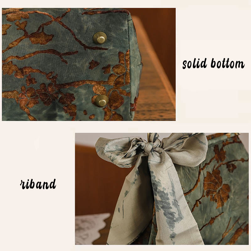 Bolso bandolera de terciopelo con piedras de Buda y cadena de metal