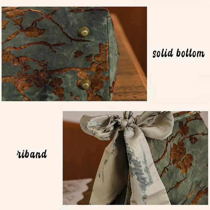 Bolso bandolera de terciopelo con piedras de Buda y cadena de metal