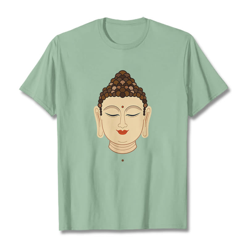 Buddha Stones Meditación Buddha Camiseta - Verde pálido - 2XL - image 14
