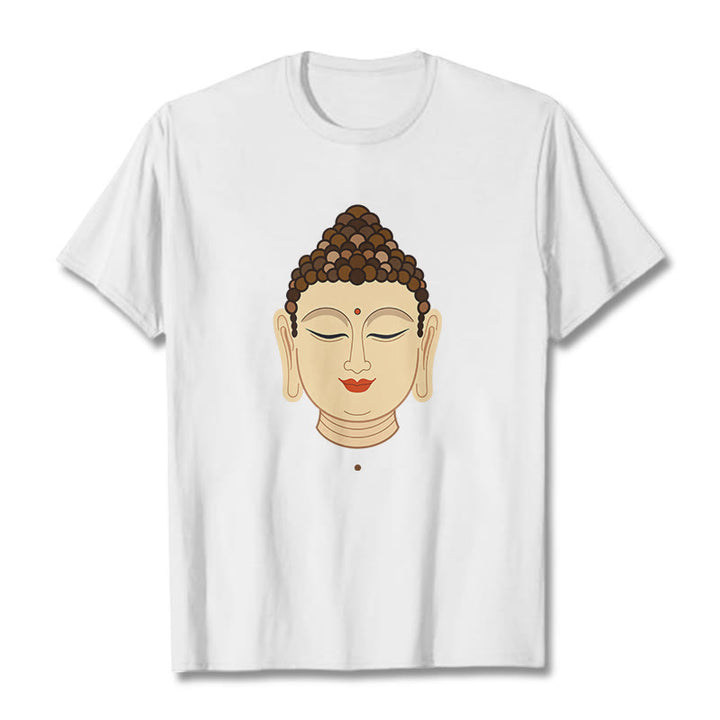 Buddha Stones Meditación Buddha Camiseta - Blanco - 2XL - image 3