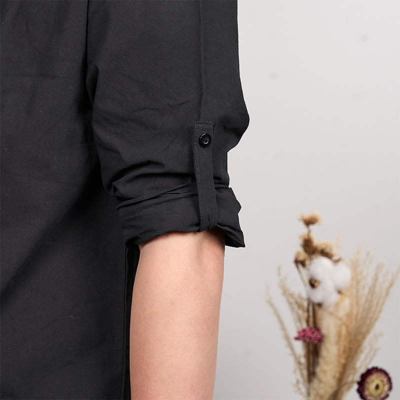 Camiseta de hombre de manga tres cuartos de color sólido con Buddha Stones - image 4