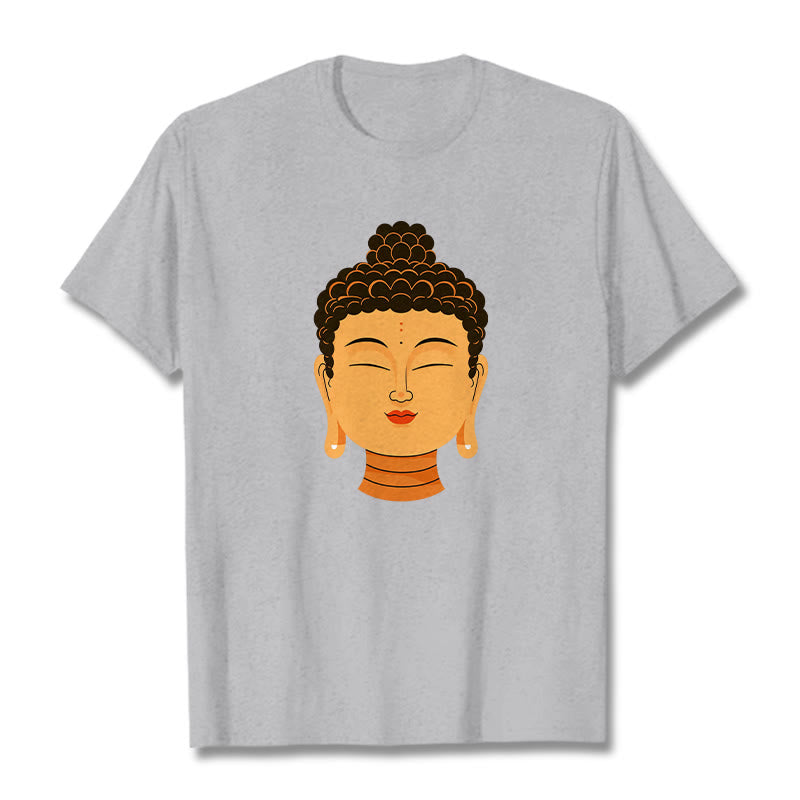 Camiseta de Buda de meditación bendecida de Buddha Stones - Gris claro - 2XL - image 18