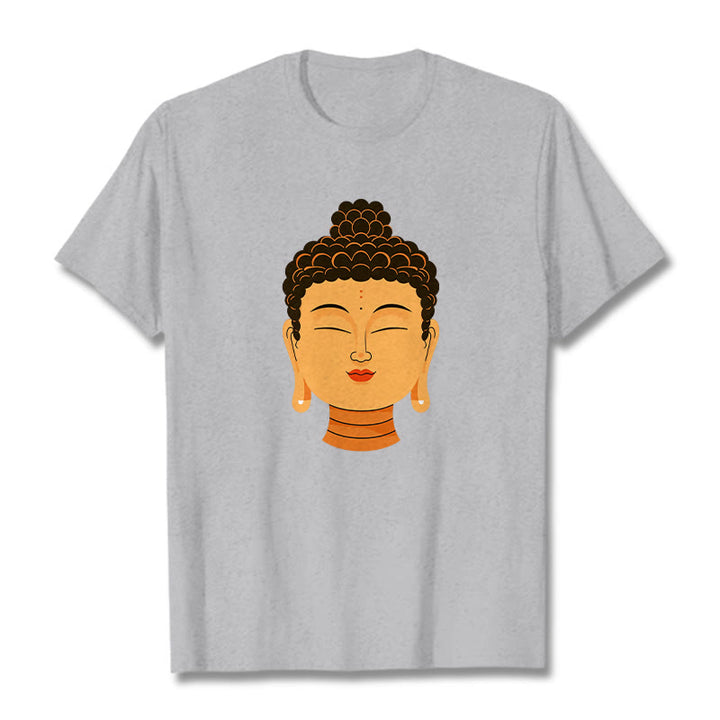 Camiseta de Buda de meditación bendecida de Buddha Stones - Gris claro - 2XL - image 18