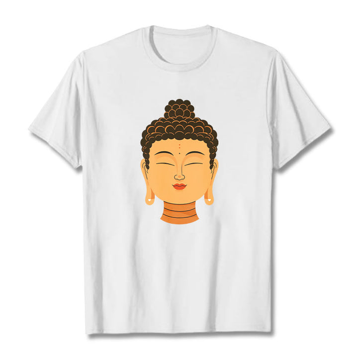 Camiseta de Buda de meditación bendecida de Buddha Stones - Blanco - 2XL - image 0